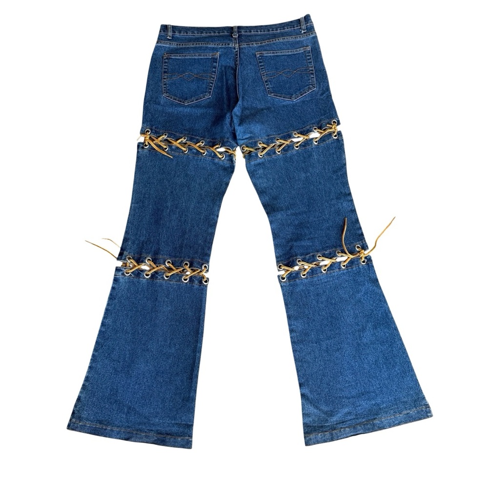 Vintage Boho Vibe Flare Bottom Jeans Size 13 See Measurements - Picture 2 of 8
